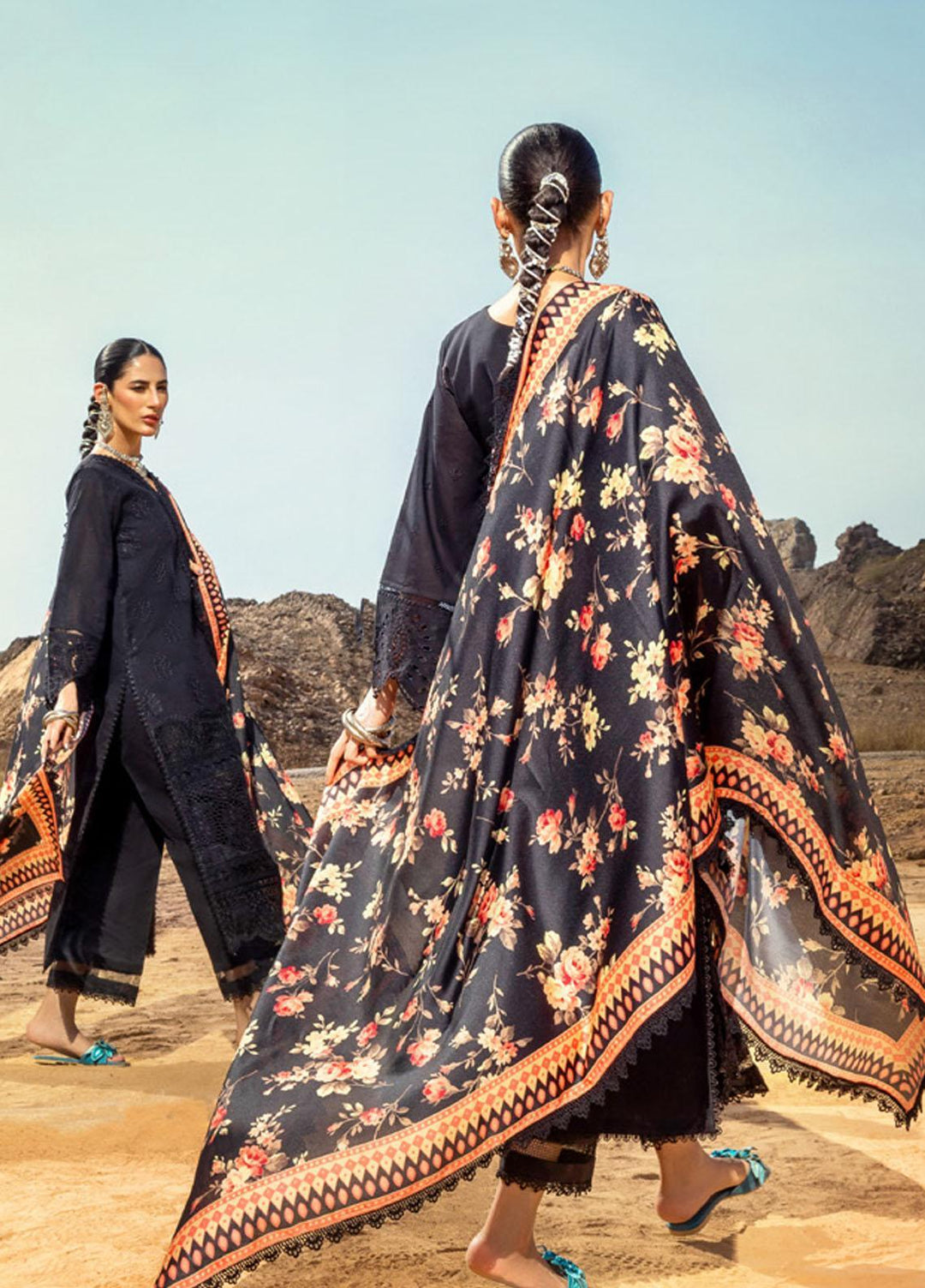 Zainab Chottani Embroidered Lawn Suits Unstitched 3 Piece MAAH EKAAN ZC23CHN 09-A - Luxury Lawn Collection