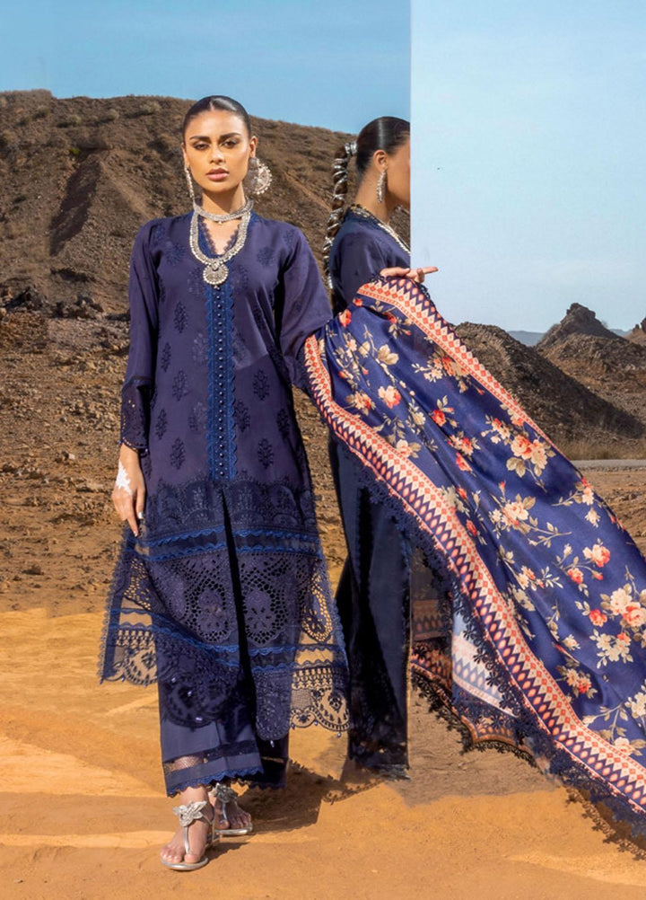 Zainab Chottani Embroidered Lawn Suits Unstitched 3 Piece MAAH EKAAN ZC23CHN 09-B - Luxury Lawn Collection