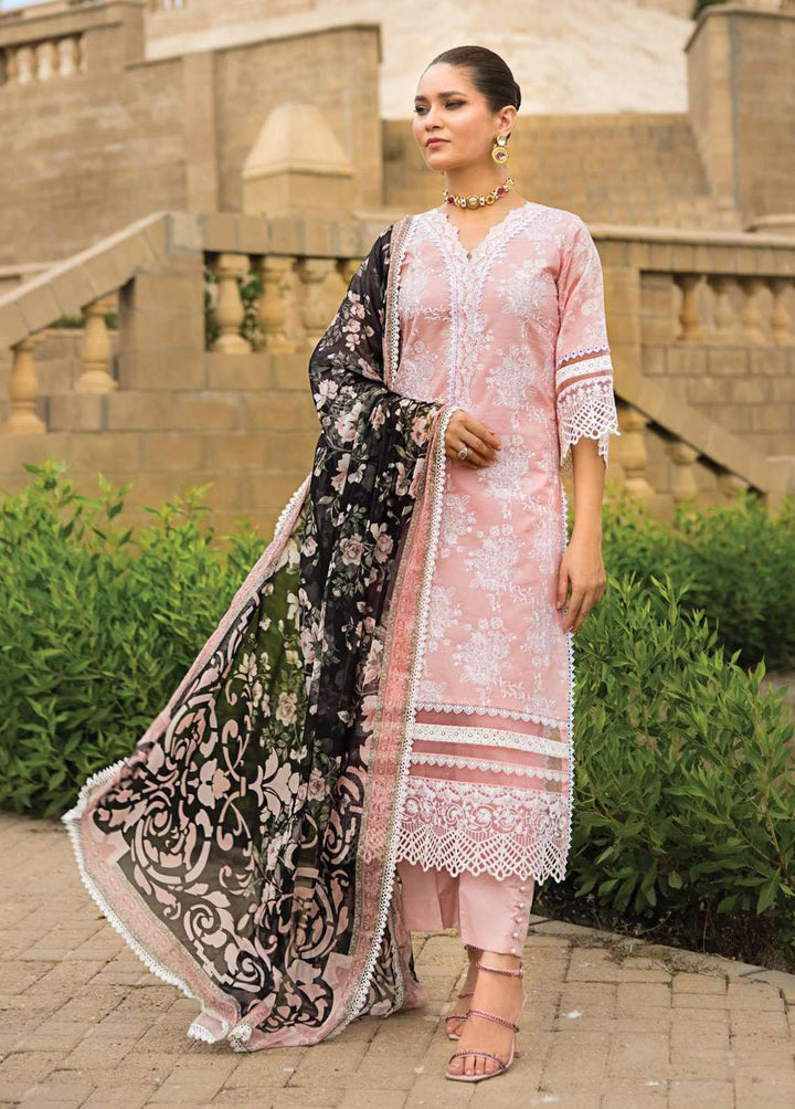 Zainab Chottani Embroidered Lawn Suits Unstitched 3 Piece ZC23L 1A - Luxury Collection