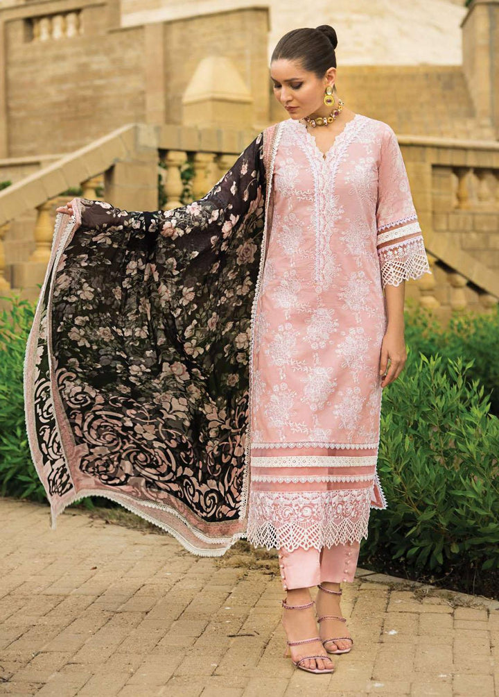 Zainab Chottani Embroidered Lawn Suits Unstitched 3 Piece ZC23L 1A - Luxury Collection
