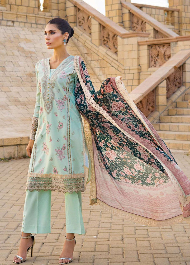 Zainab Chottani Embroidered Lawn Suits Unstitched 3 Piece ZC23L 2A - Luxury Collection