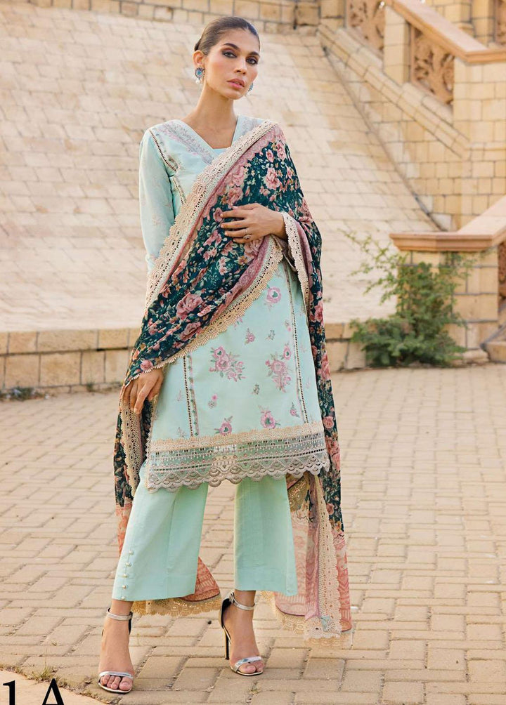 Zainab Chottani Embroidered Lawn Suits Unstitched 3 Piece ZC23L 2A - Luxury Collection