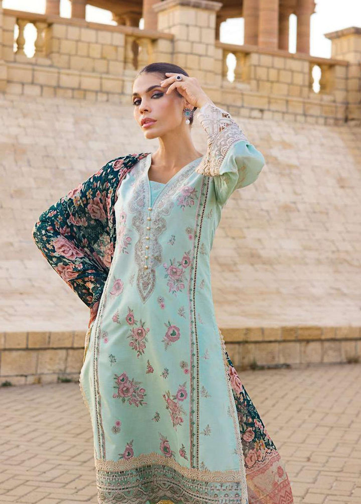 Zainab Chottani Embroidered Lawn Suits Unstitched 3 Piece ZC23L 2A - Luxury Collection