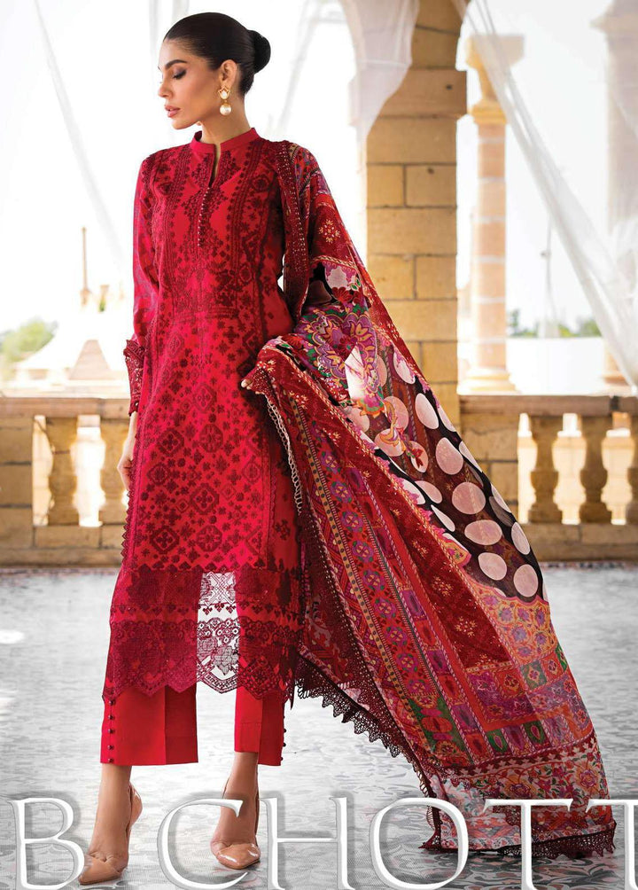 Zainab Chottani Embroidered Lawn Suits Unstitched 3 Piece ZC23L 3A - Luxury Collection