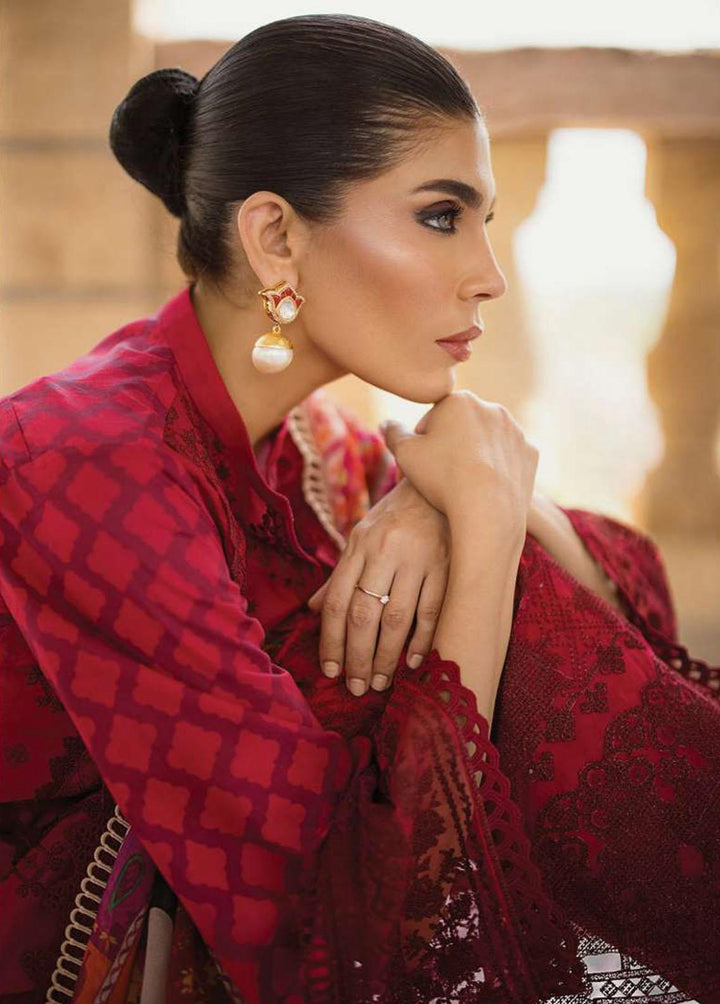 Zainab Chottani Embroidered Lawn Suits Unstitched 3 Piece ZC23L 3A - Luxury Collection