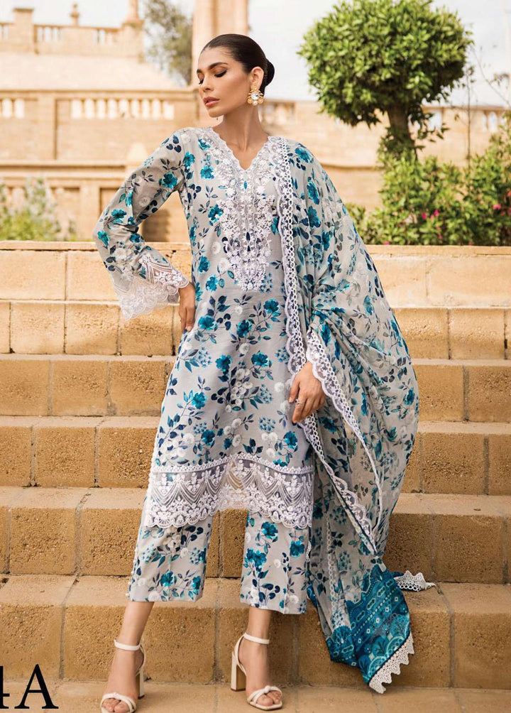 Zainab Chottani Embroidered Lawn Suits Unstitched 3 Piece ZC23L 4A - Luxury Collection