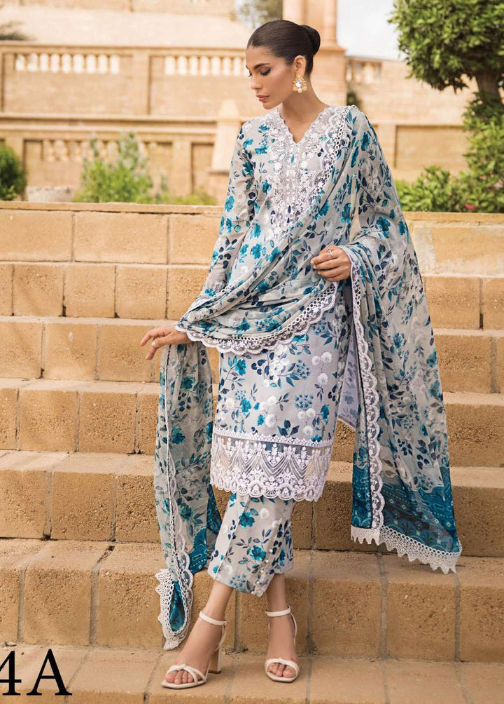 Zainab Chottani Embroidered Lawn Suits Unstitched 3 Piece ZC23L 4A - Luxury Collection