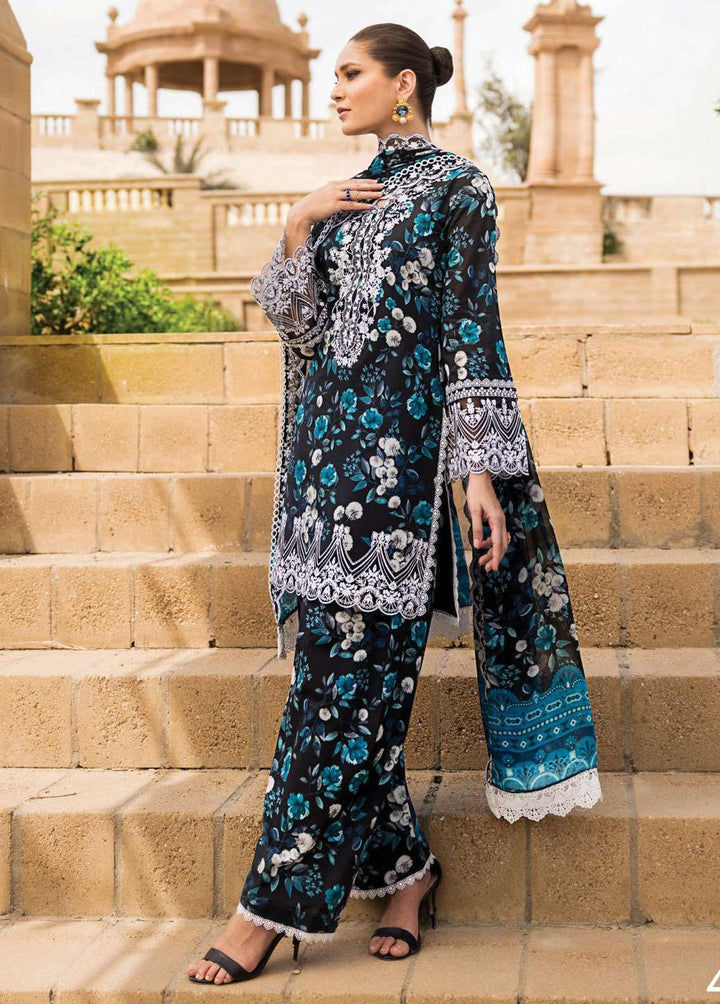 Zainab Chottani Embroidered Lawn Suits Unstitched 3 Piece ZC23L 4B - Luxury Collection