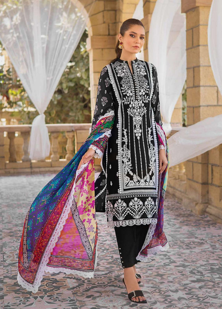 Zainab Chottani Embroidered Lawn Suits Unstitched 3 Piece ZC23L 5A - Luxury Collection