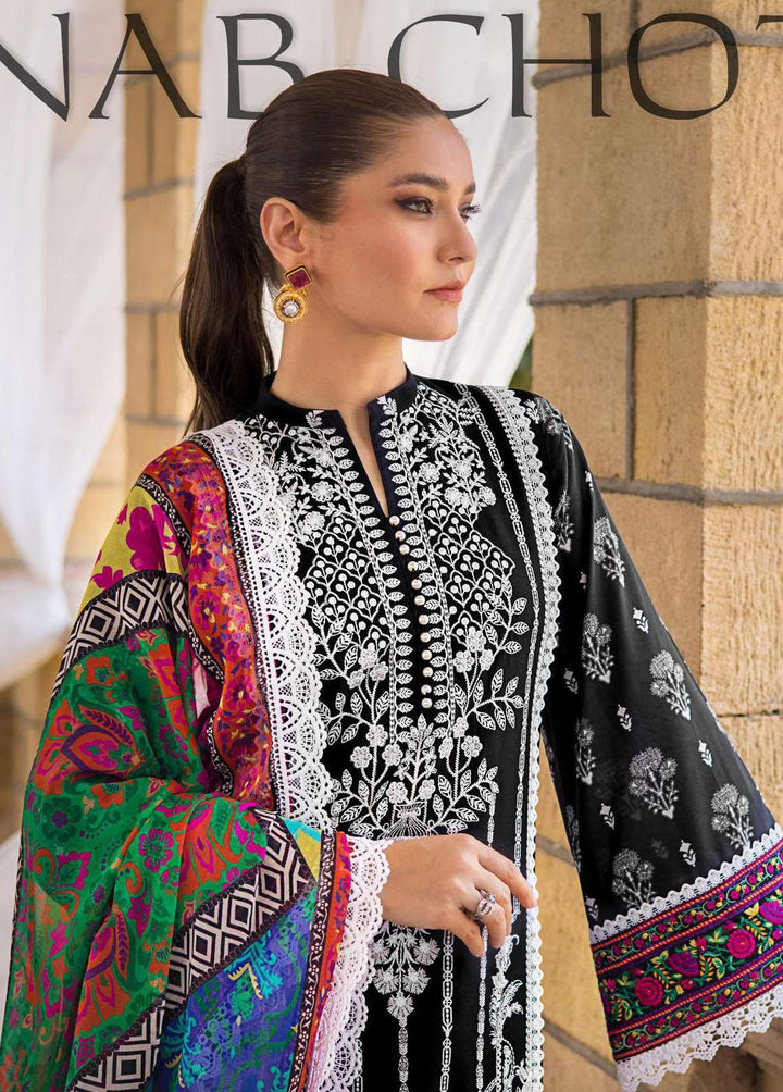 Zainab Chottani Embroidered Lawn Suits Unstitched 3 Piece ZC23L 5A - Luxury Collection