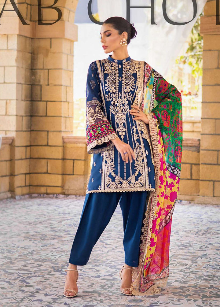 Zainab Chottani Embroidered Lawn Suits Unstitched 3 Piece ZC23L 5B - Luxury Collection