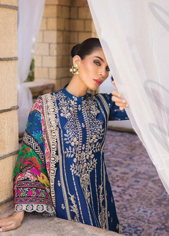 Zainab Chottani Embroidered Lawn Suits Unstitched 3 Piece ZC23L 5B - Luxury Collection