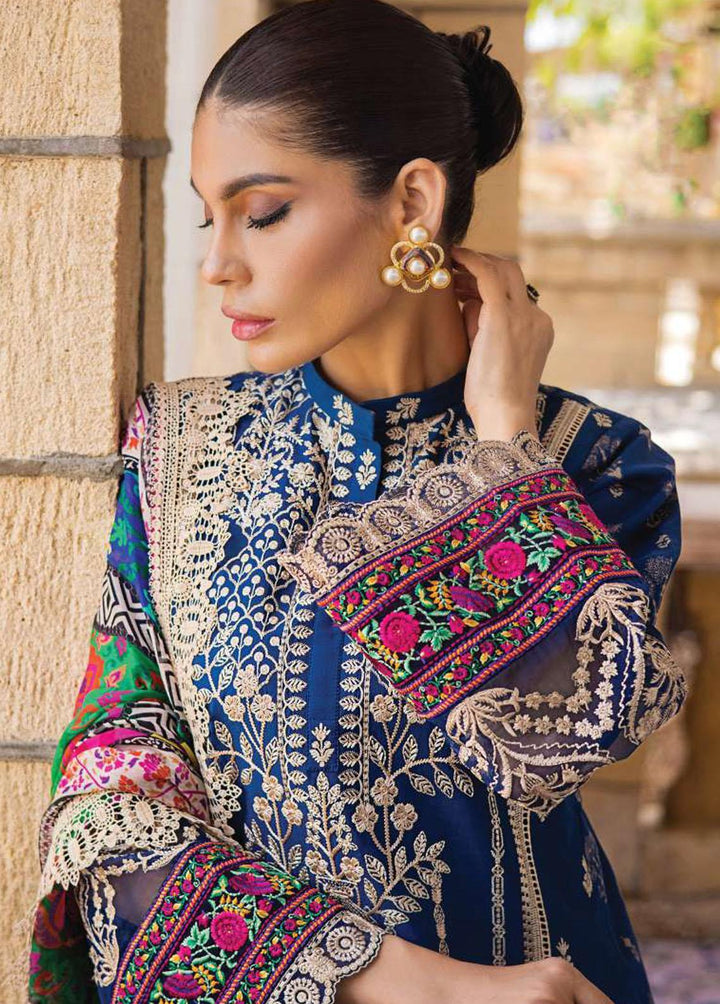 Zainab Chottani Embroidered Lawn Suits Unstitched 3 Piece ZC23L 5B - Luxury Collection