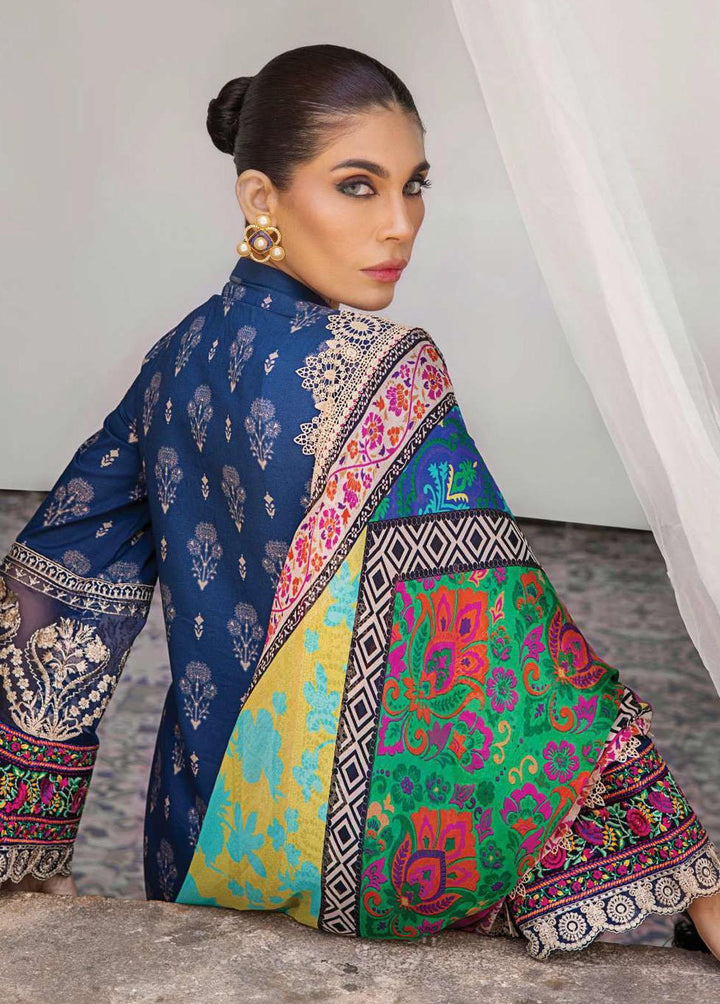 Zainab Chottani Embroidered Lawn Suits Unstitched 3 Piece ZC23L 5B - Luxury Collection