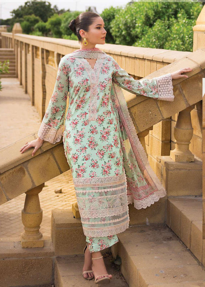 Zainab Chottani Embroidered Lawn Suits Unstitched 3 Piece ZC23L 6A - Luxury Collection
