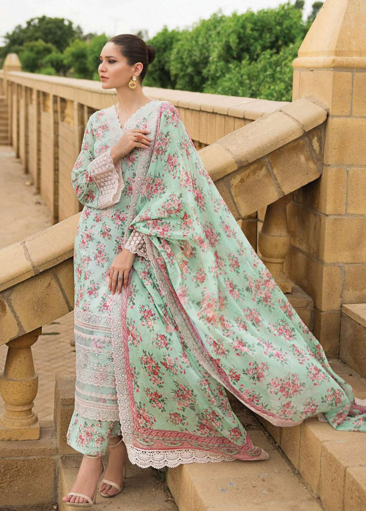 Zainab Chottani Embroidered Lawn Suits Unstitched 3 Piece ZC23L 6A - Luxury Collection