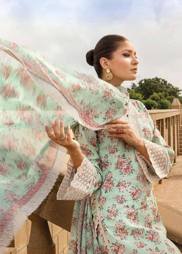 Zainab Chottani Embroidered Lawn Suits Unstitched 3 Piece ZC23L 6A - Luxury Collection