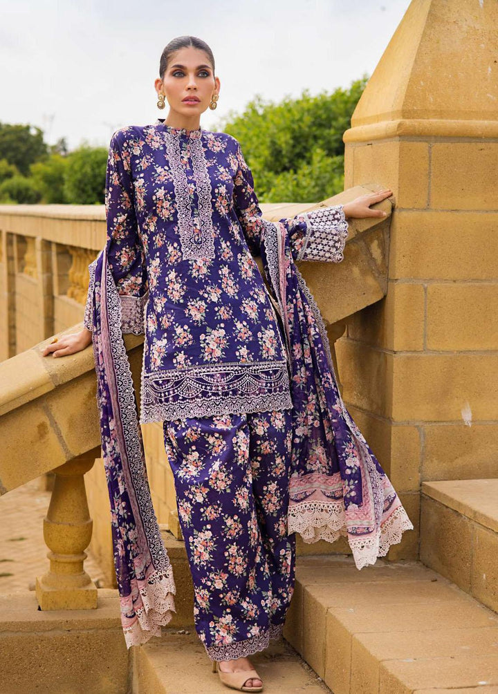 Zainab Chottani Embroidered Lawn Suits Unstitched 3 Piece ZC23L 6B - Luxury Collection