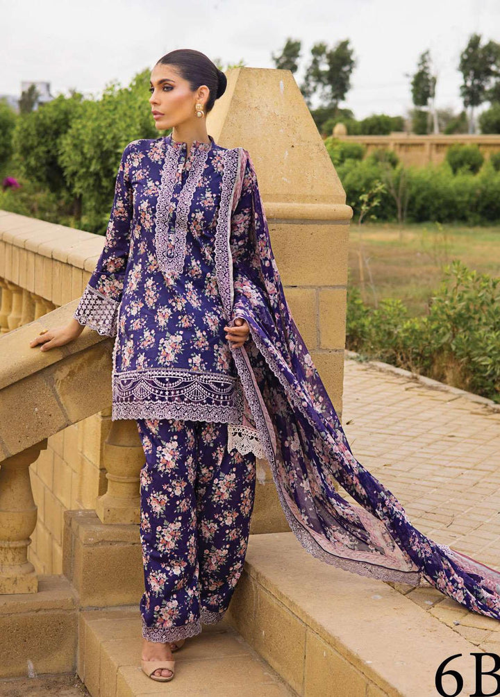 Zainab Chottani Embroidered Lawn Suits Unstitched 3 Piece ZC23L 6B - Luxury Collection