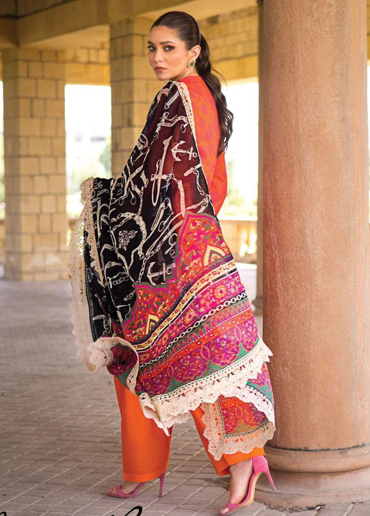 Zainab Chottani Embroidered Lawn Suits Unstitched 3 Piece ZC23L 7B - Luxury Collection