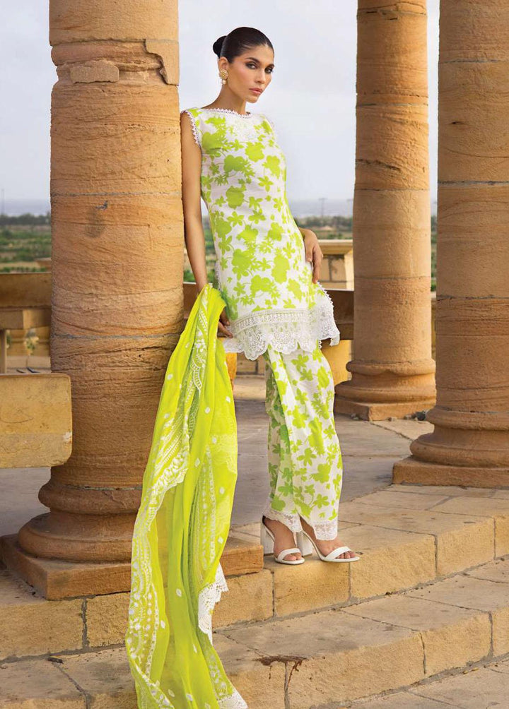 Zainab Chottani Embroidered Lawn Suits Unstitched 3 Piece ZC23L 8A - Luxury Collection