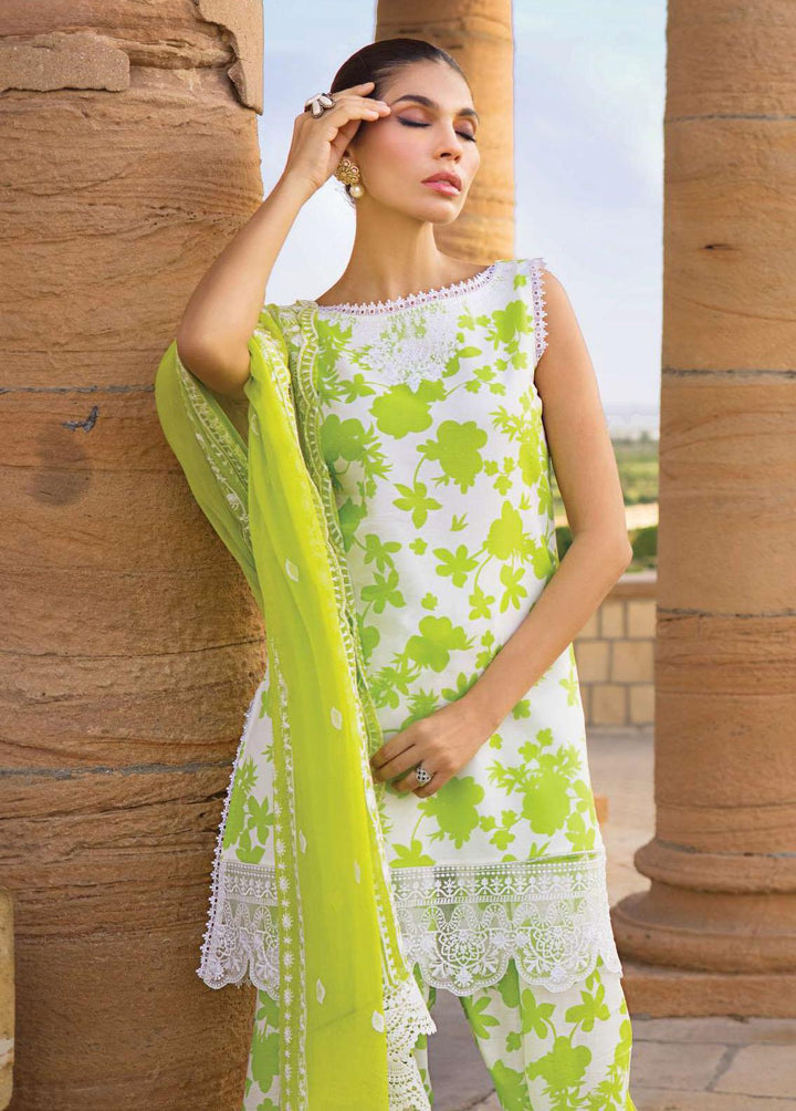 Zainab Chottani Embroidered Lawn Suits Unstitched 3 Piece ZC23L 8A - Luxury Collection