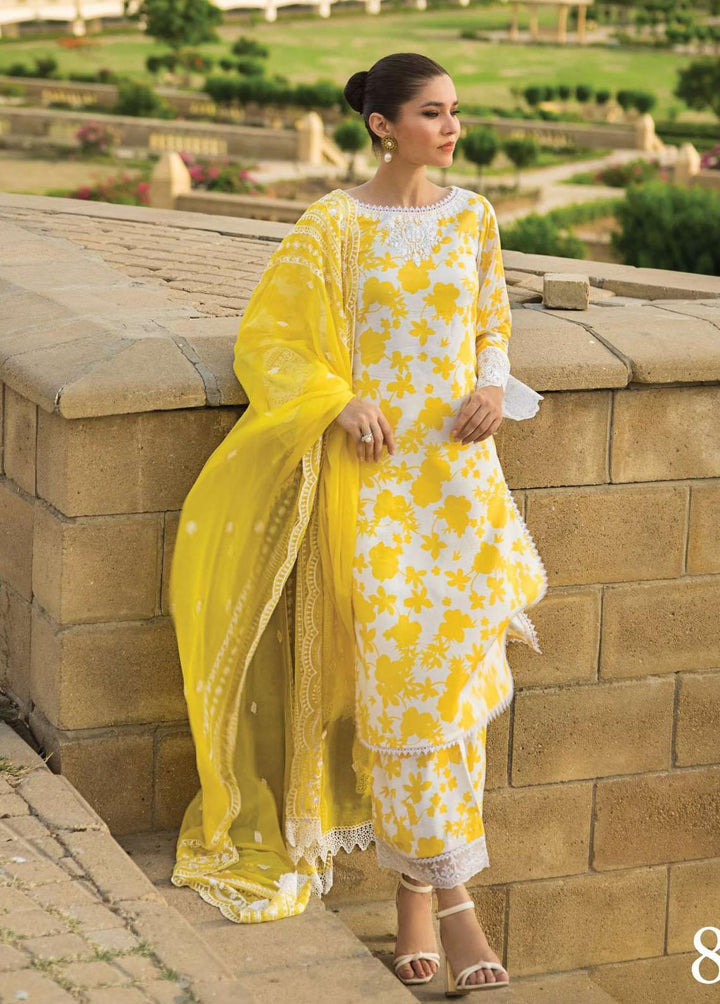 Zainab Chottani Embroidered Lawn Suits Unstitched 3 Piece ZC23L 8B - Luxury Collection