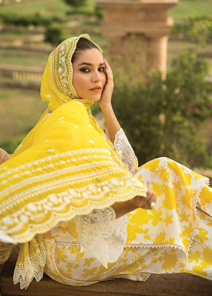 Zainab Chottani Embroidered Lawn Suits Unstitched 3 Piece ZC23L 8B - Luxury Collection