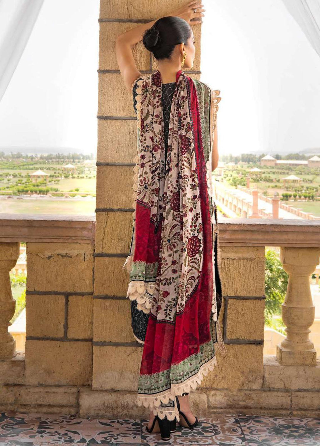 Zainab Chottani Embroidered Lawn Suits Unstitched 3 Piece ZC23L 9A - Luxury Collection