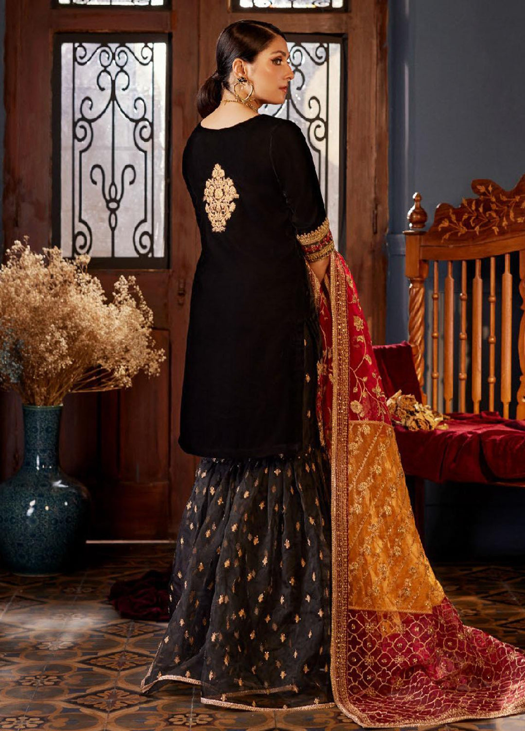 Zainab Chottani Embroidered Velvet Suits Unstitched 3 Piece ZC23UV D2 Mehar Mah - Luxury Collection