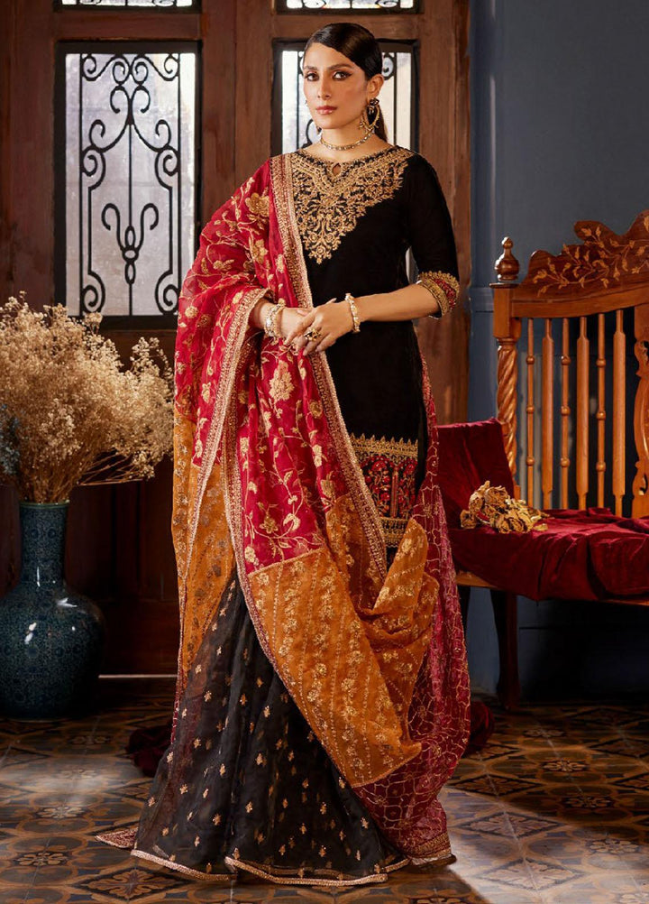 Zainab Chottani Embroidered Velvet Suits Unstitched 3 Piece ZC23UV D2 Mehar Mah - Luxury Collection