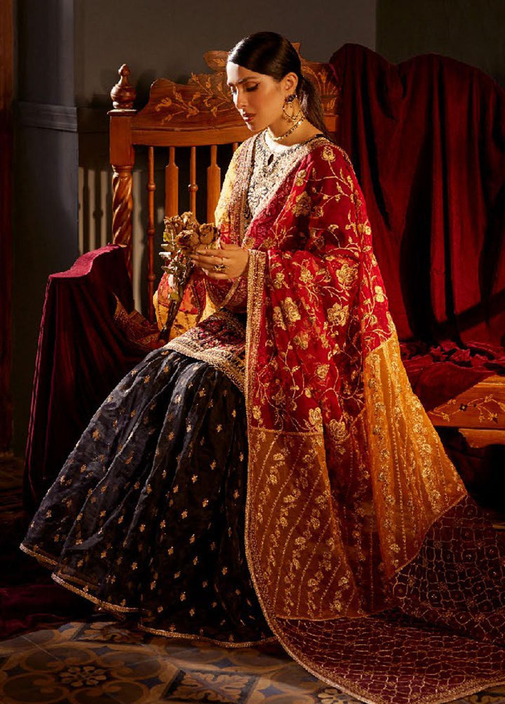 Zainab Chottani Embroidered Velvet Suits Unstitched 3 Piece ZC23UV D2 Mehar Mah - Luxury Collection