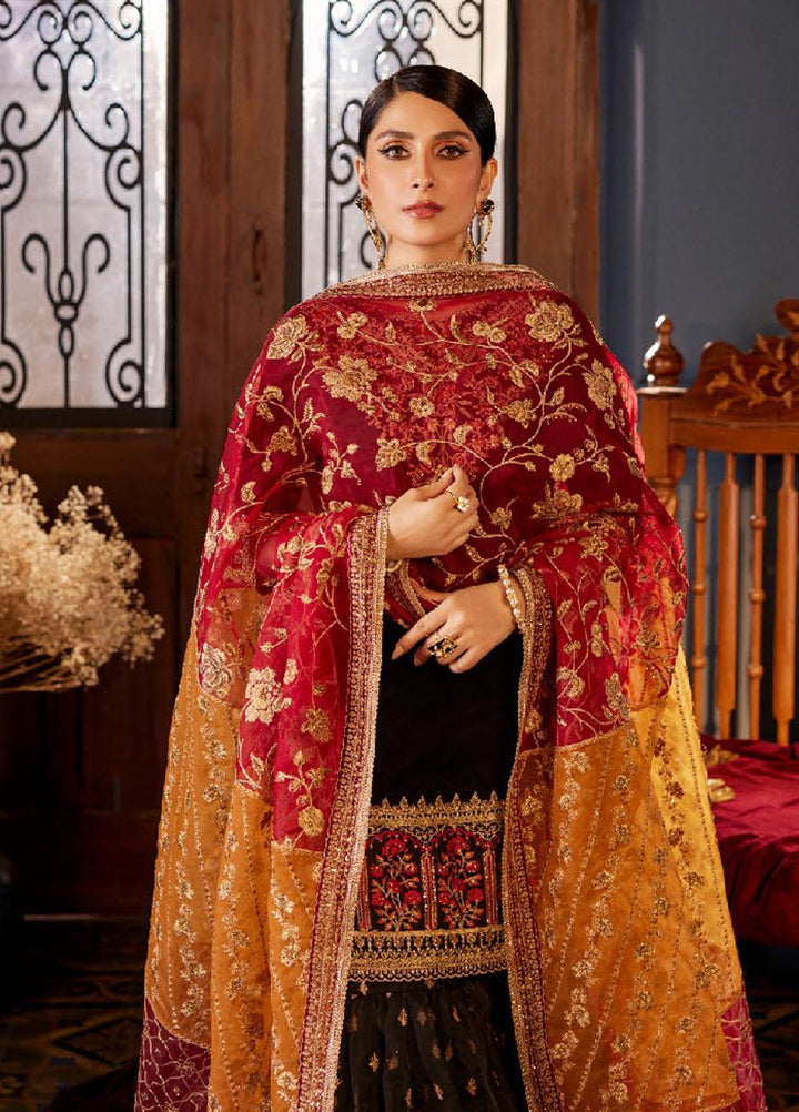 Zainab Chottani Embroidered Velvet Suits Unstitched 3 Piece ZC23UV D2 Mehar Mah - Luxury Collection