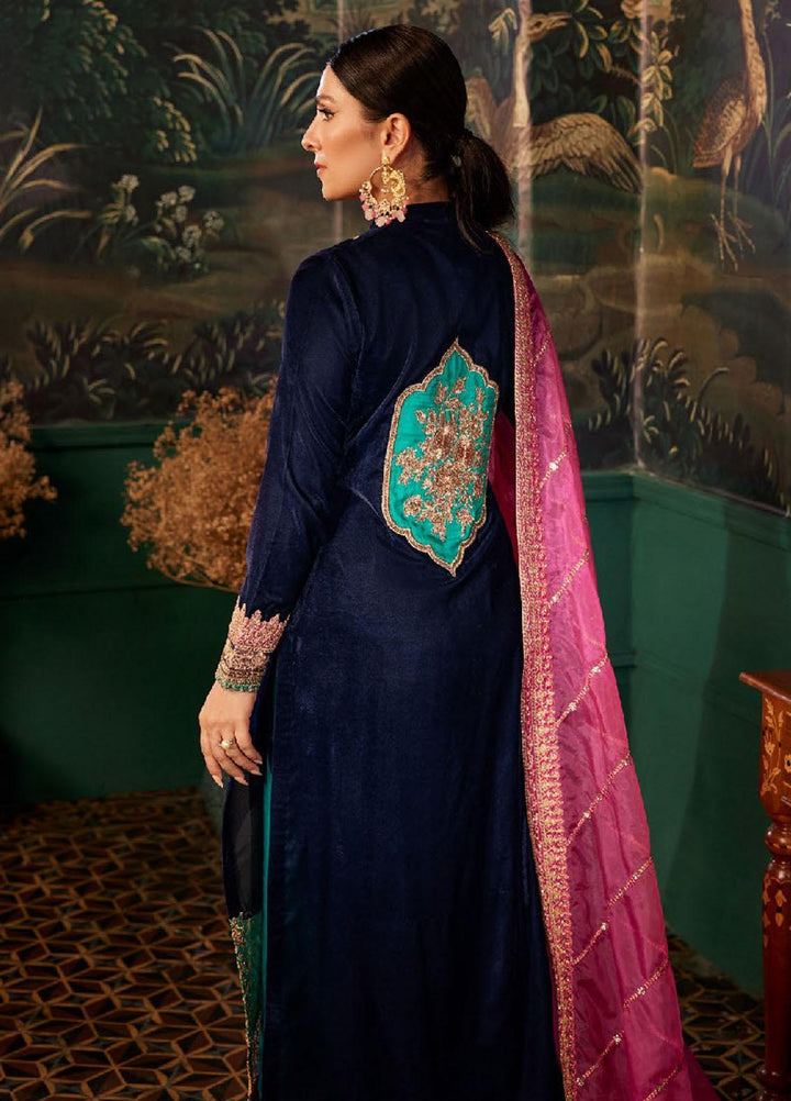 Zainab Chottani Embroidered Velvet Suits Unstitched 3 Piece ZC23UV D4 Amira - Luxury Collection
