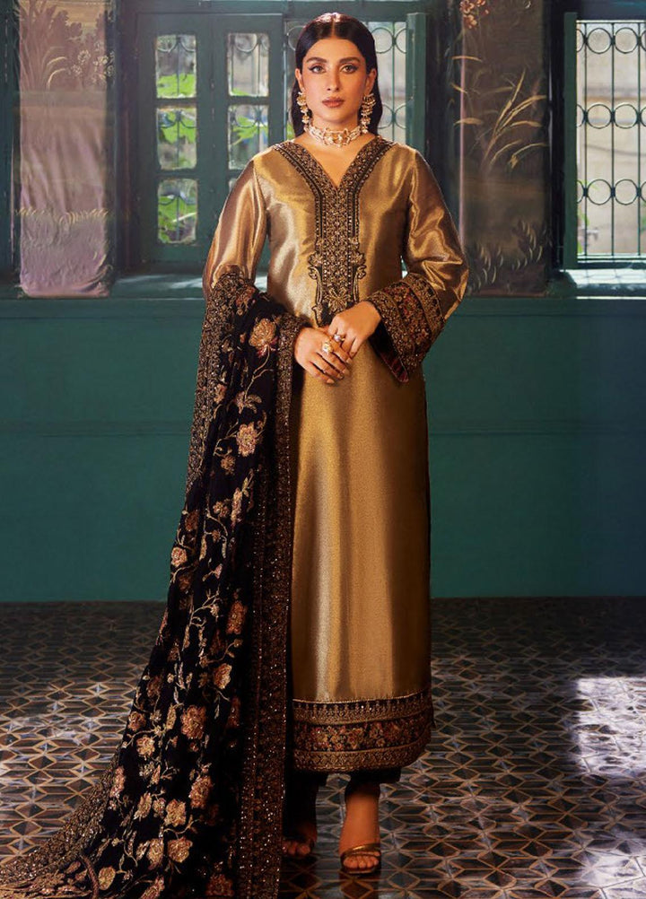 Zainab Chottani Embroidered Brocade Suits Unstitched 3 Piece ZC23UV D7 Maysa - Luxury Collection