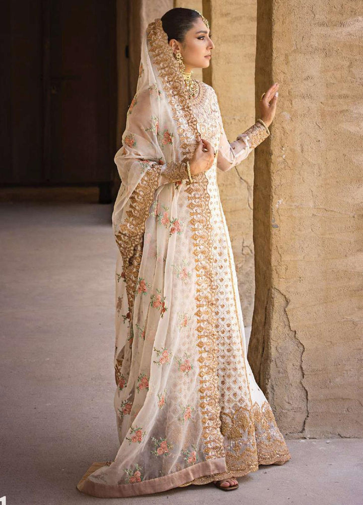 Zainab Chottani Embroidered Organza Suits Unstitched 4 Piece ZC23WF D-01 Heer - Wedding Collection