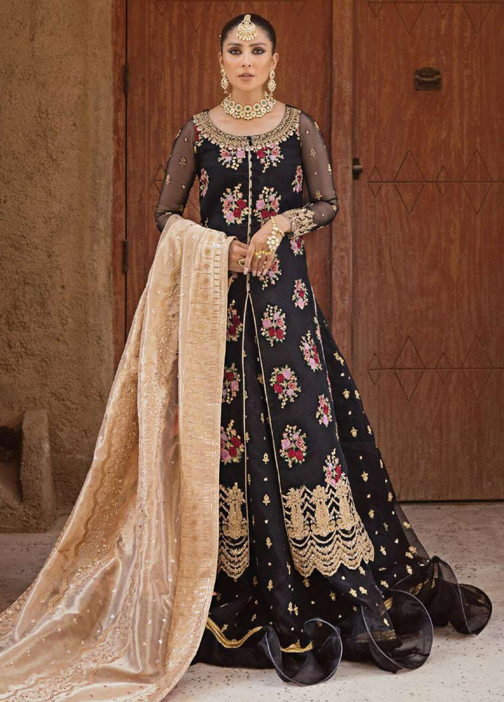 Zainab Chottani Embroidered Organza Suits Unstitched 4 Piece ZC23WF D-02 Dilbahar - Wedding Collection