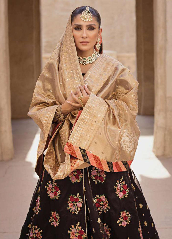 Zainab Chottani Embroidered Organza Suits Unstitched 4 Piece ZC23WF D-02 Dilbahar - Wedding Collection