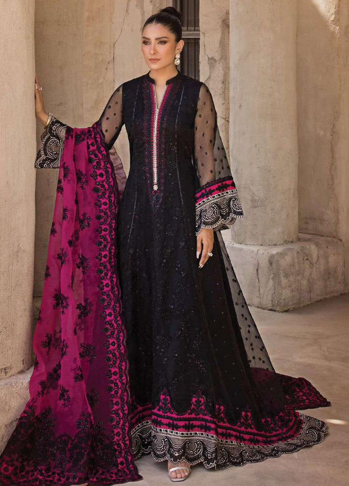 Zainab Chottani Embroidered Organza Suits Unstitched 4 Piece ZC23WF D-04 Nora - Wedding Collection