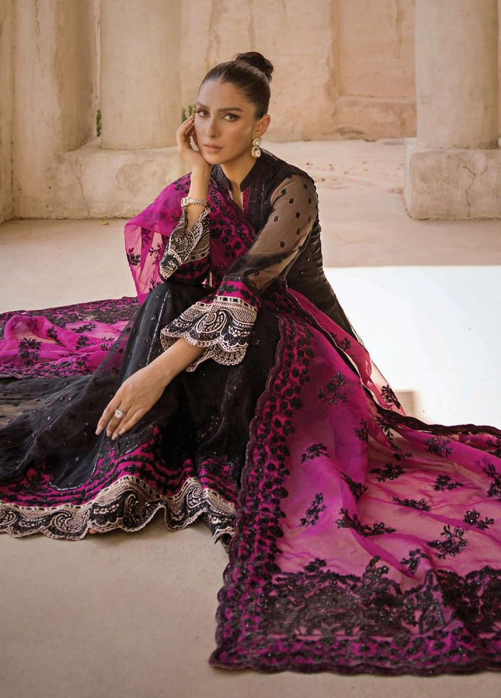 Zainab Chottani Embroidered Organza Suits Unstitched 4 Piece ZC23WF D-04 Nora - Wedding Collection