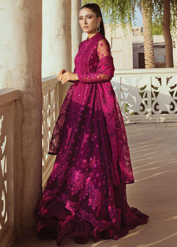 Zainab Chottani Embroidered Organza Suits Unstitched 4 Piece ZC23WF D-05 Ainaz - Wedding Collection