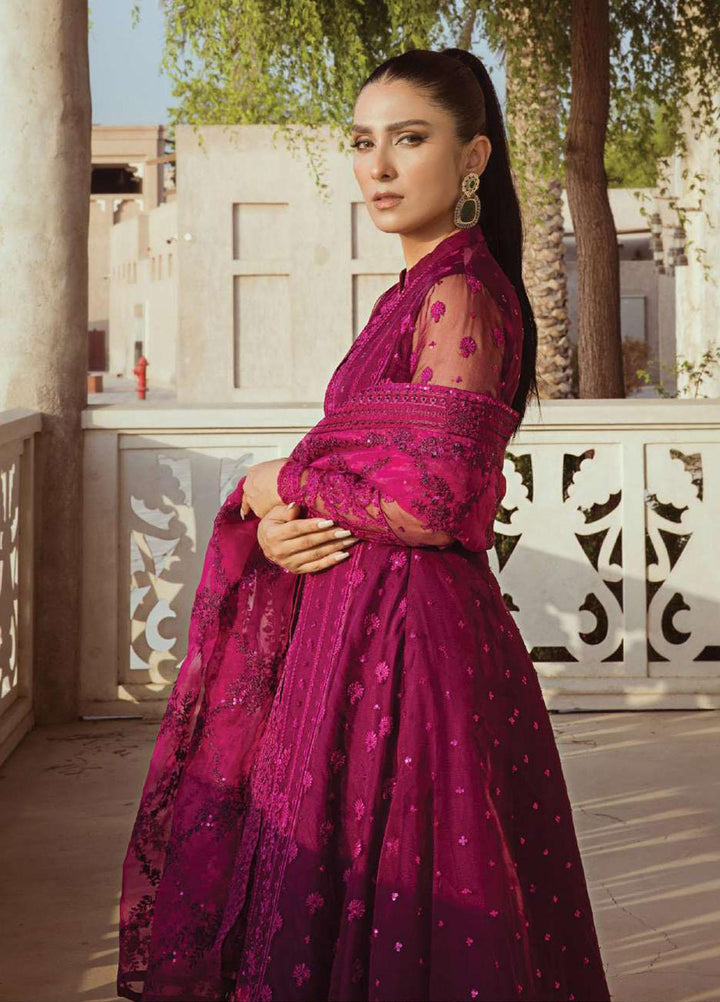 Zainab Chottani Embroidered Organza Suits Unstitched 4 Piece ZC23WF D-05 Ainaz - Wedding Collection