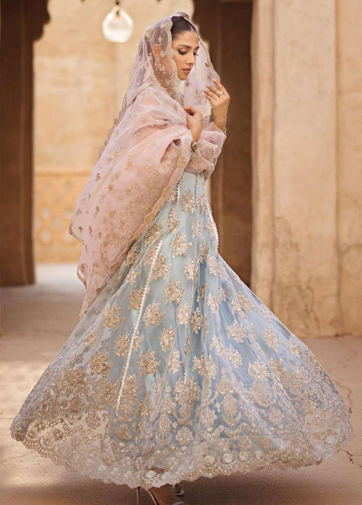 Zainab Chottani Embroidered Organza Suits Unstitched 4 Piece ZC23WF D-06 Parinaz - Wedding Collection