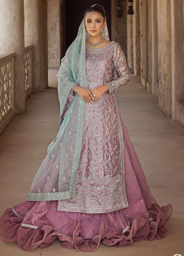 Zainab Chottani Embroidered Brocade Suits Unstitched 4 Piece ZC23WF D-08 Nermin - Wedding Collection
