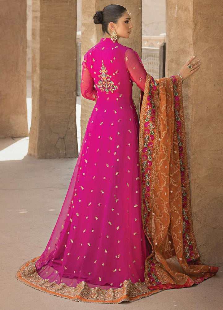 Zainab Chottani Embroidered Organza Suits Unstitched 4 Piece ZC23WF D-09 Husn-e-Ara - Wedding Collection