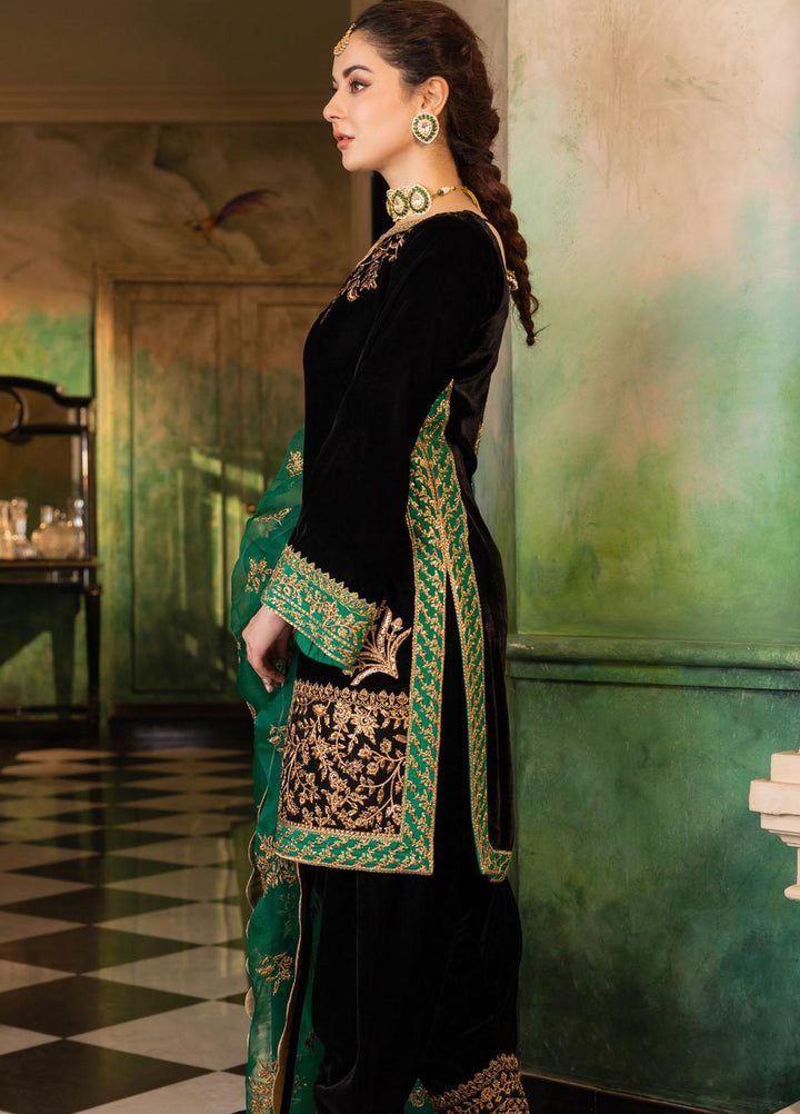 Zainab Chottani Embroidered Velvet Suits Unstitched 3 Piece ZC22V 01 Zimmel - Luxury Collection