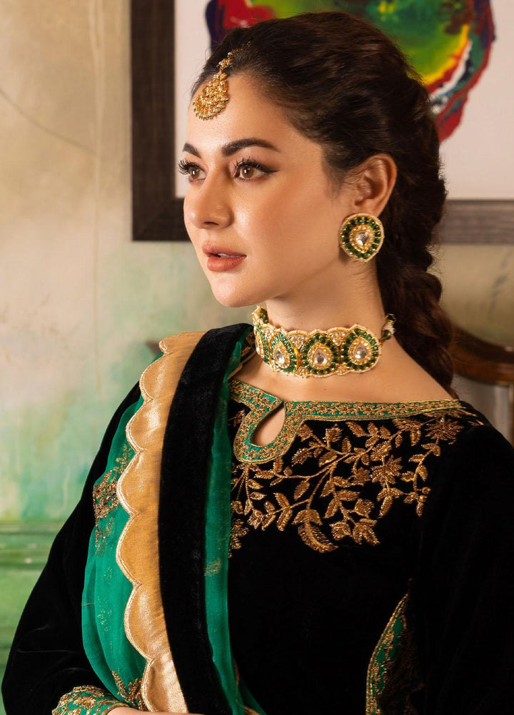 Zainab Chottani Embroidered Velvet Suits Unstitched 3 Piece ZC22V 01 Zimmel - Luxury Collection