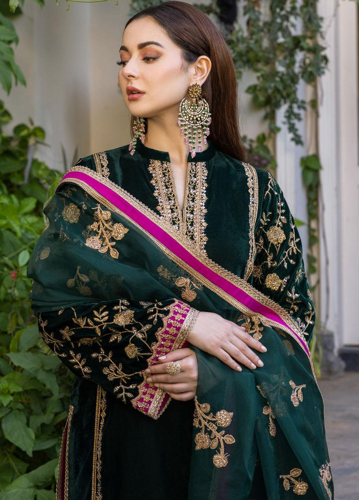 Zainab Chottani Embroidered Velvet Suits Unstitched 3 Piece ZC22V 02 Pareeshay - Luxury Collection