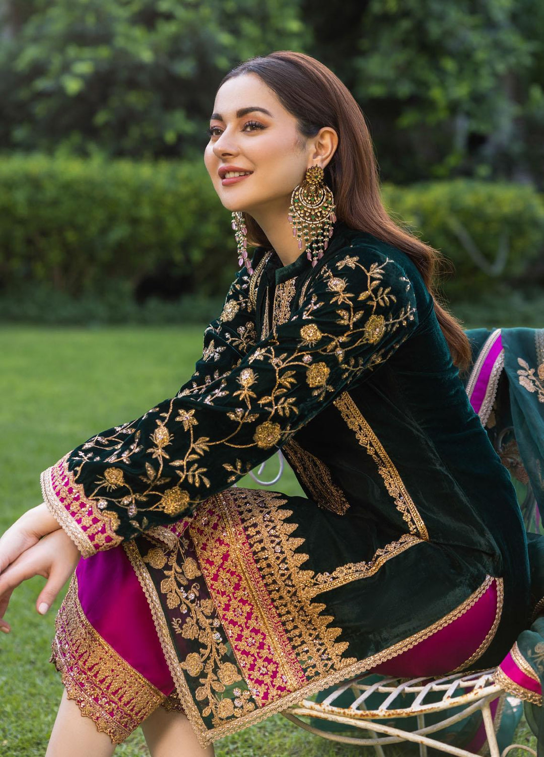 Zainab Chottani Embroidered Velvet Suits Unstitched 3 Piece ZC22V 02 Pareeshay - Luxury Collection