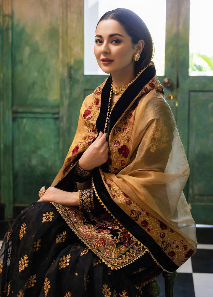 Zainab Chottani Embroidered Velvet Suits Unstitched 3 Piece ZC22V 06 Vasl - Luxury Collection